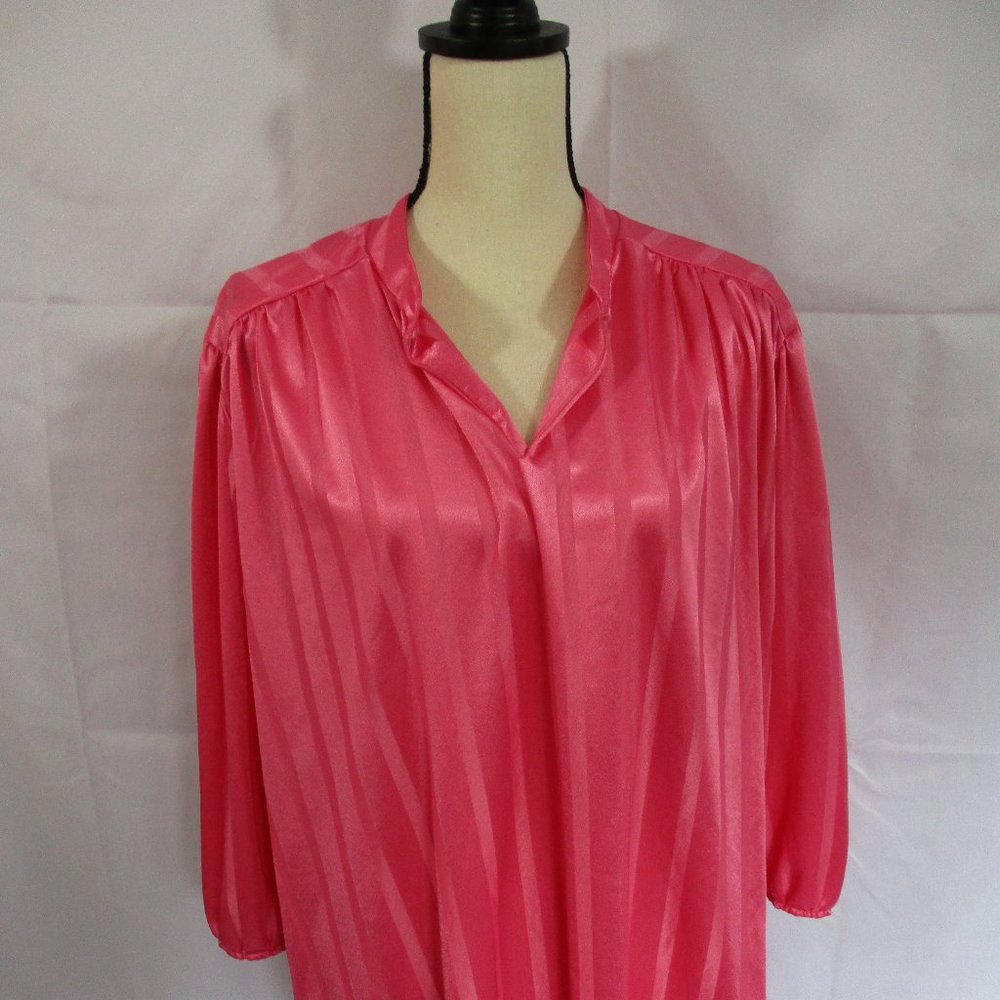 Vintage HOTT Pink Blouse 3/4 Sleeve Free Sz/XL